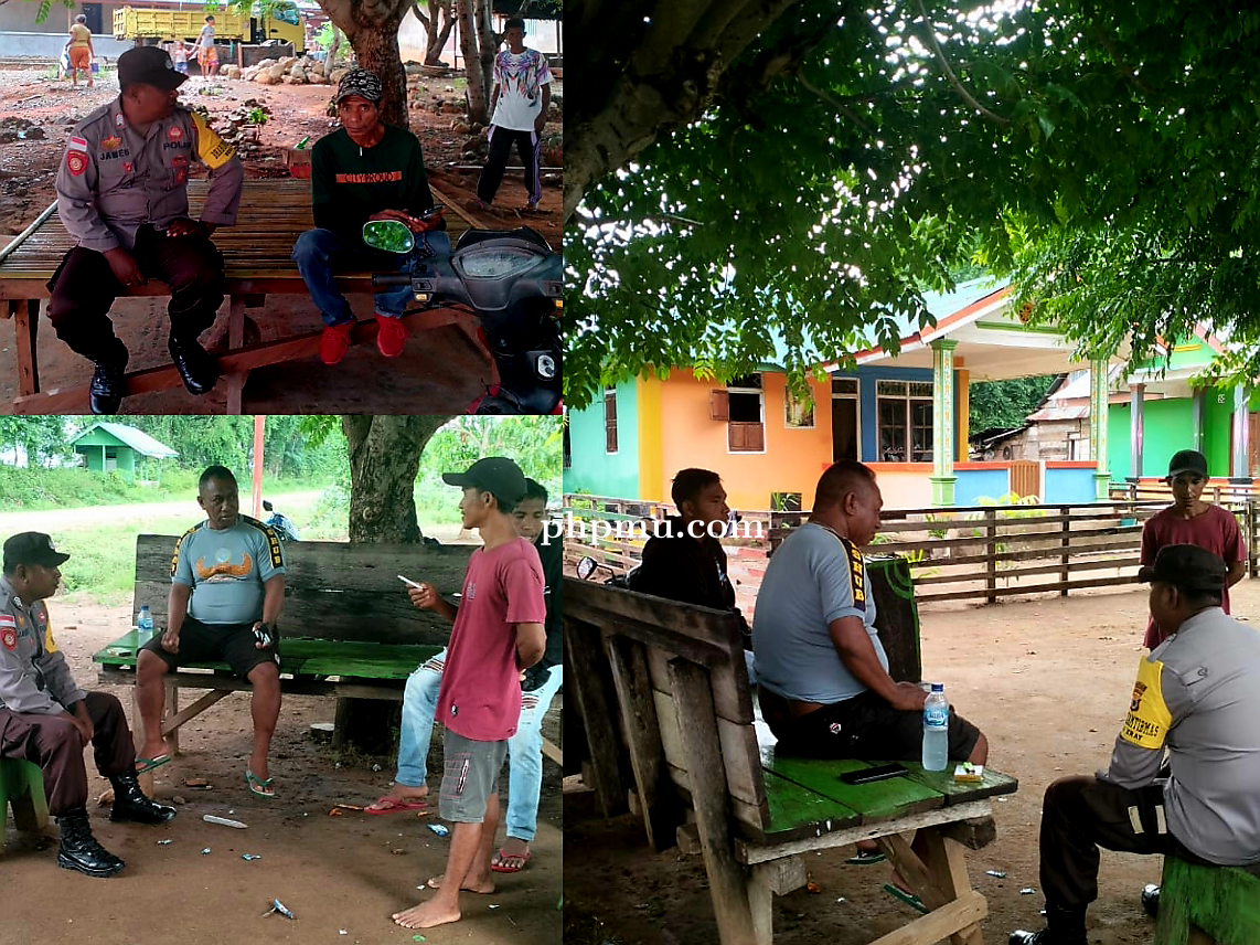 Laksanakan Kegiatan Sambang, Polsek Wetar Sosialisasi Kamtibmas di Desa Eray