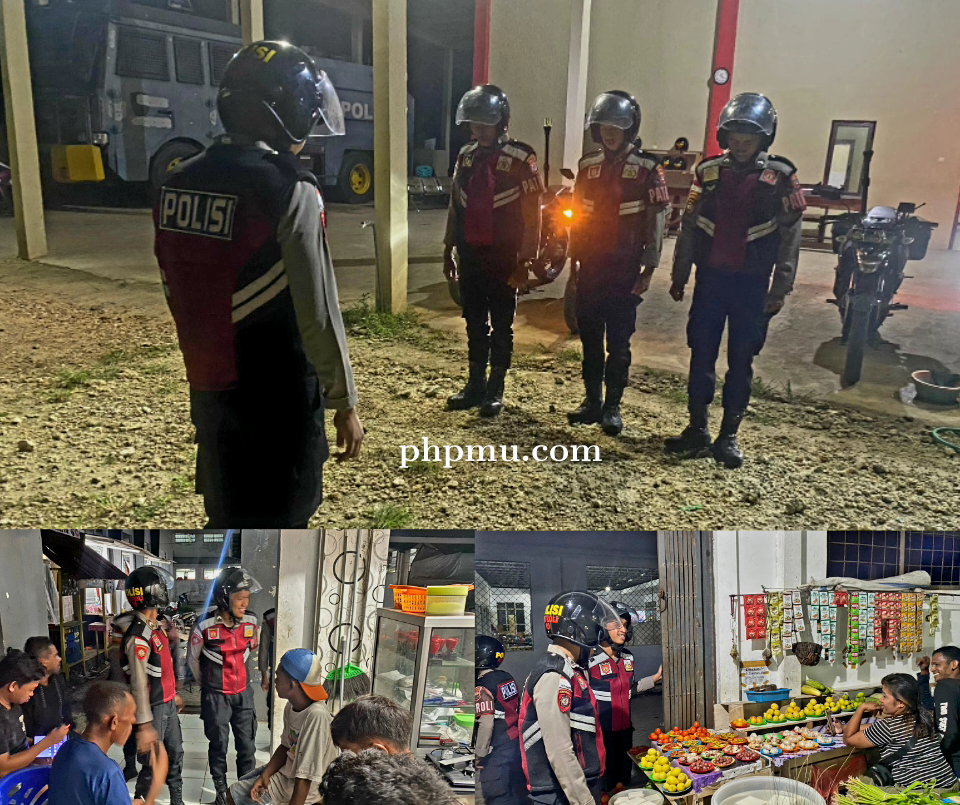 Cegah Gangguan Kamtibmas di Kota Tiakur, Satuan Samapta Polres MBD Gelar Kegiatan Patroli 