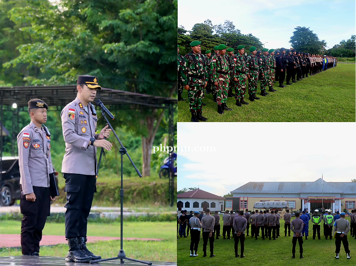Kapolres MBD Pimpin Apel Kesiapan Pengamanan Malam Takbiran dan Sholat Ied Idul Fitri 2024